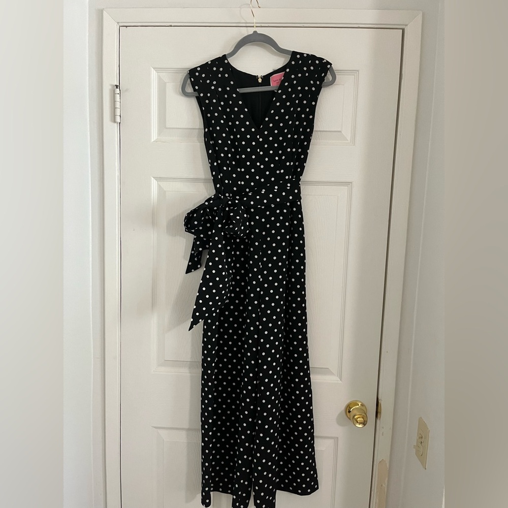 Kate Spade Black and White Polka Dot Jumpsuit